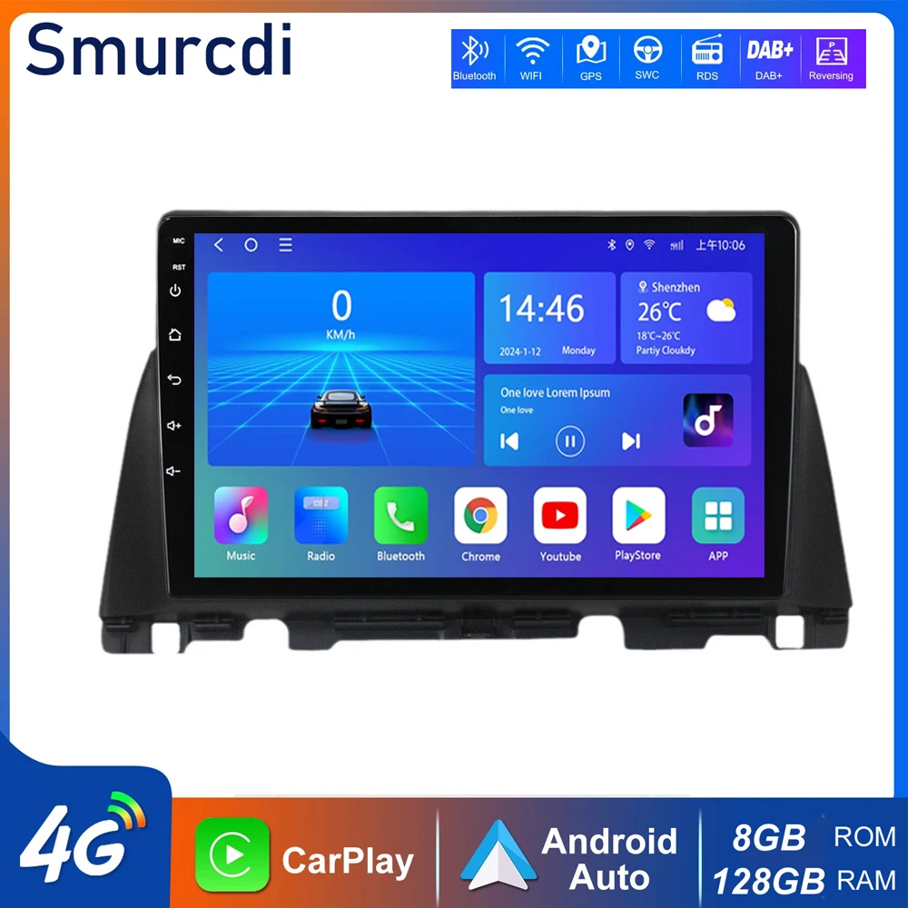 Android 15 Carplay Auto для KIA Optima K5 2016 2017 2018, автомобильный радиоприемник, навигация, GPS, мультимедийный видеоплеер, стерео без 2DIN DVD