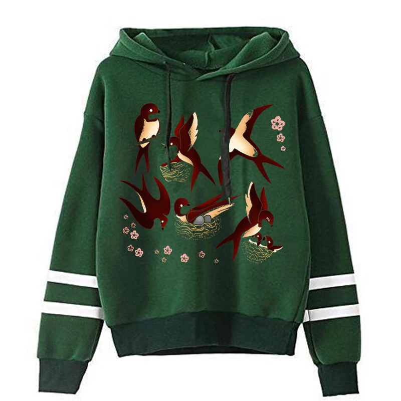 New in Hoodies & Sweatshirts Swallows Build Nests Graphic Autumn Winter Hoodies Men Women Funny Animals Swallows Classic Hoodie