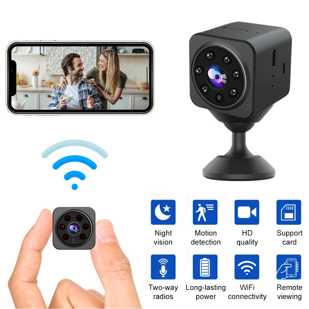 

1080P WIFI HD Mini Cameras Home Security Wireless Camcorders Phone Monitoring Camera Two-way Intercom Remotely View Baby Monitor