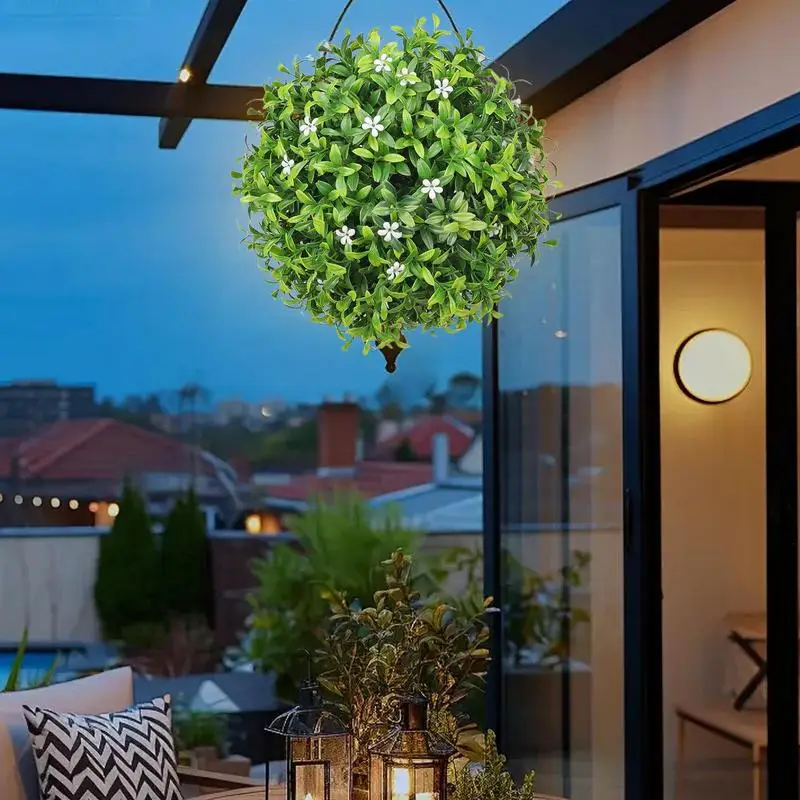 

Artificial Boxwood Balls Faux Boxwood Balls Plants Waterproof Hangable Ornaments For Garden Wedding Balcony Backyard