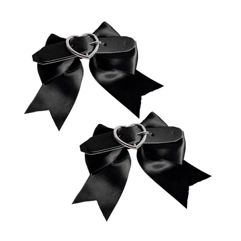 

Y5GC Girl Hair Clip with Chain Bowknot Heart Hairpin Harajuku Hair Clip for Halloween