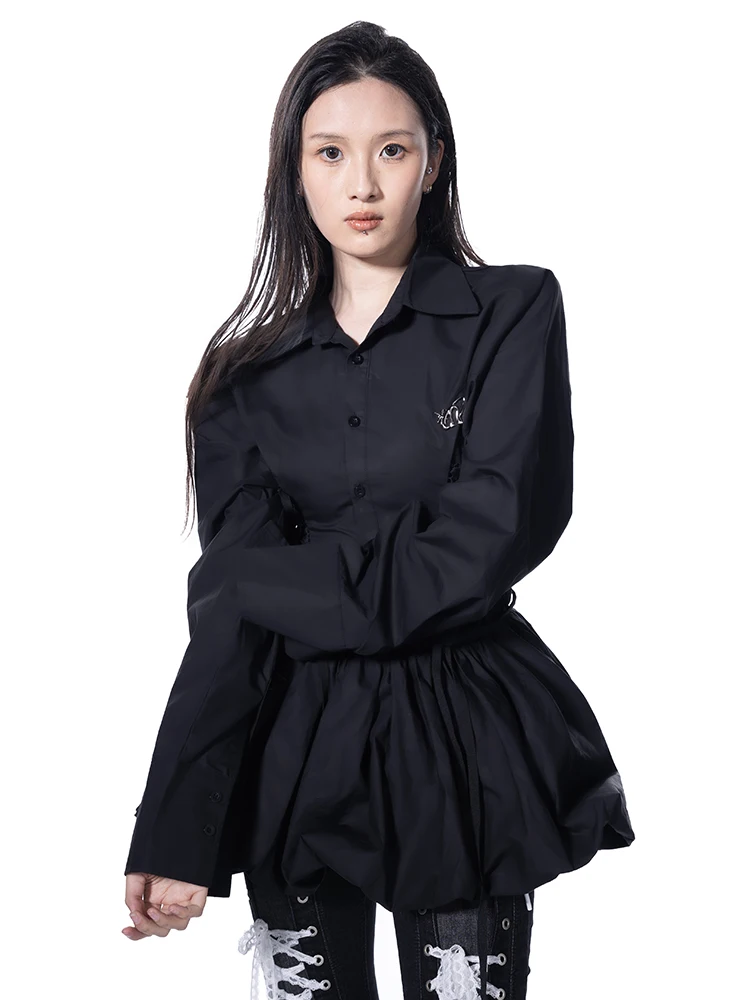 

Весна 2025: Женская винтажная юбка-блумер с оборками по низу, приталенная, свободного кроя, с длинным рукавом и воротником, защита от УФ-излучения