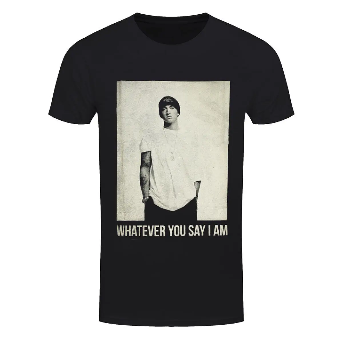 Eminem T Shirt Whatever You Say I Am Slim Shady Official New Black