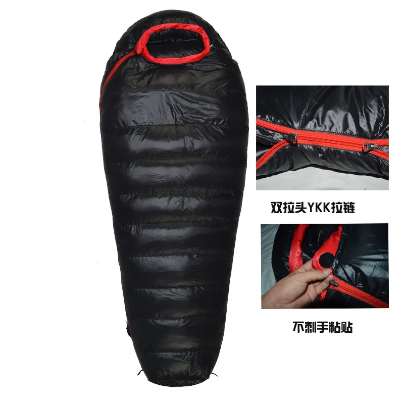 في الهواء الطلق الكبار خفيفة للغاية المومياء اضافية أسفل كيس النوم التخييم سميكة الدافئة بطة أسفل تسلق الجبال الأم كيس النوم #4