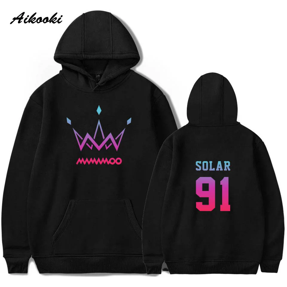 Hot Sale Aikooki K-POP MAMAMOO Hoodies Men Women Hooded Cotton Sweatshirts K Pop Star Team MAMAMOO Hoody Polluvers Sportwear Y2K