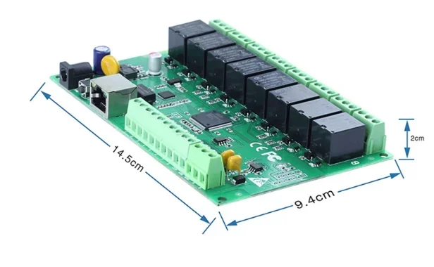 8 Channel Relay Network IP Relay Web Relay Dual Control Ethernet RJ45 Interface