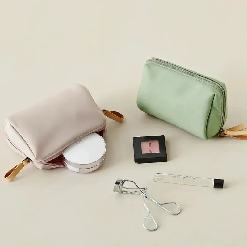 2024 New Women Cosmetic Bag Solid Color Korean Style Makeup Bag Pouch Toiletry Bag Waterproof Makeup Organizer Case Luxury Bag