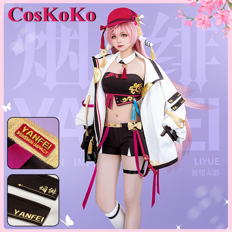 

CosKoKo Yanfei Cosplay Game Genshin Impact Costume Flowers Birds And Love Sweet Nifty Uniform Daily Wear Role Play Clothing New