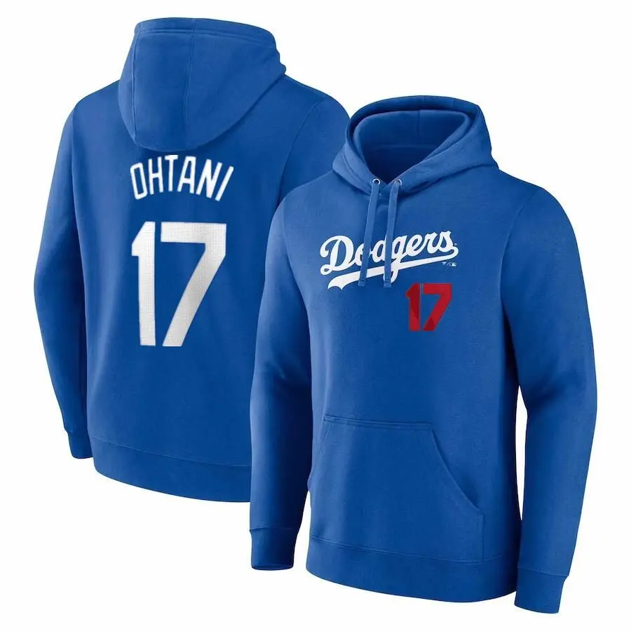 Classic Baseball Dodgers Los Angeles Dodgers Ohtani Shohei Otani 17 Hooded Autumn/Winter Top Sweater Comfortable Casual