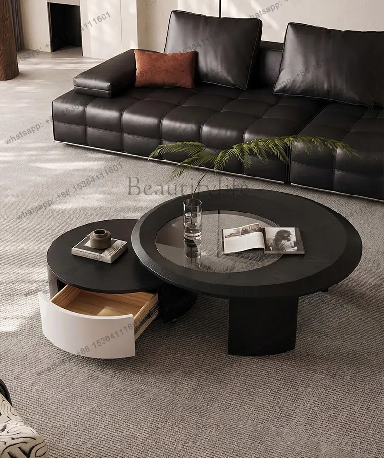 PG Italian minimalist style coffee table tea table light luxury high-end sense apartment artistic sense living room tea table