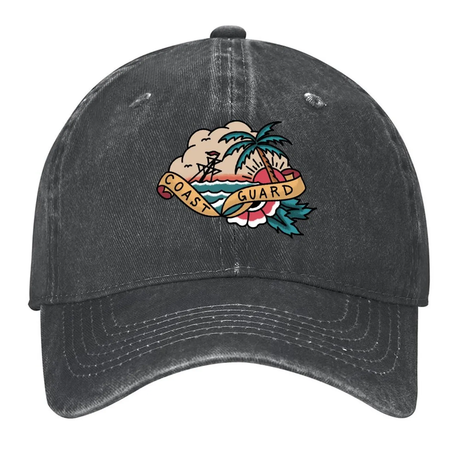 

Vintage Coast Guard Shipwreck Baseball Cap tea Hat Golf Cap fishing caps man luxury woman cap Women's Men's