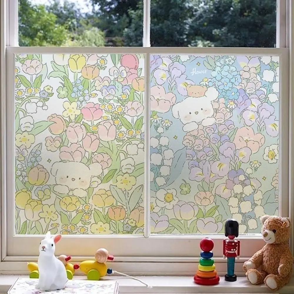 Sun Blocking Frosted Window Film Privacy Covering Glass Frosting Film Static Cling Window Tint Mirror Glass Film Bathroom