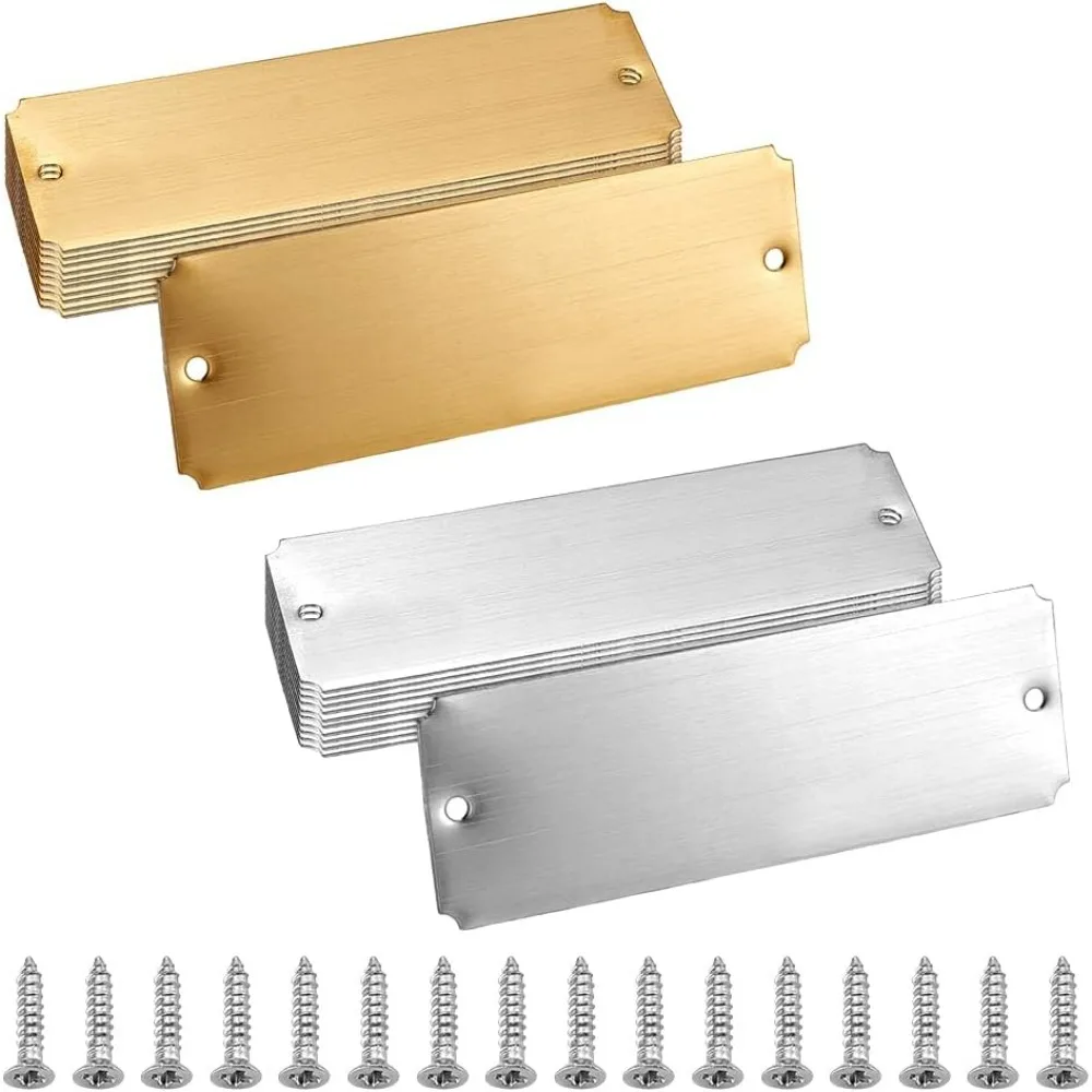 

20Pcs Name Plates Laser Engraved 2 Colors Stainless Steel Plate Personalized Plaque Blank Custom Name Tag Frame Laser making kit