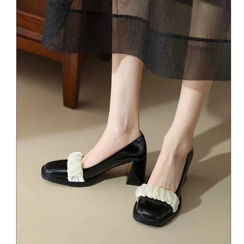 

Spring and Autumn New Gentle High Heels Women's Versatile Temperament Shallow Mouth Comfortable Single Shoes Women 2023