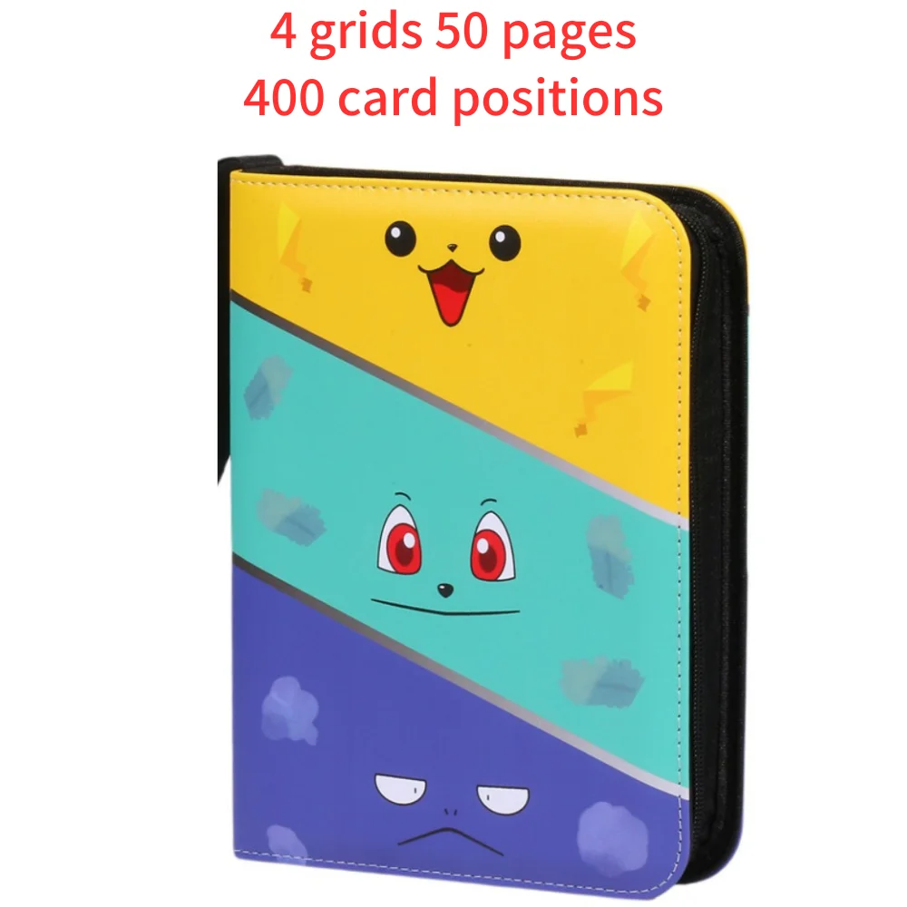 Binder Trading Card para Pokemon, Cart ão Cole ção Binder, Titular do Livro personalizado com 50mangas, 400 bolsos