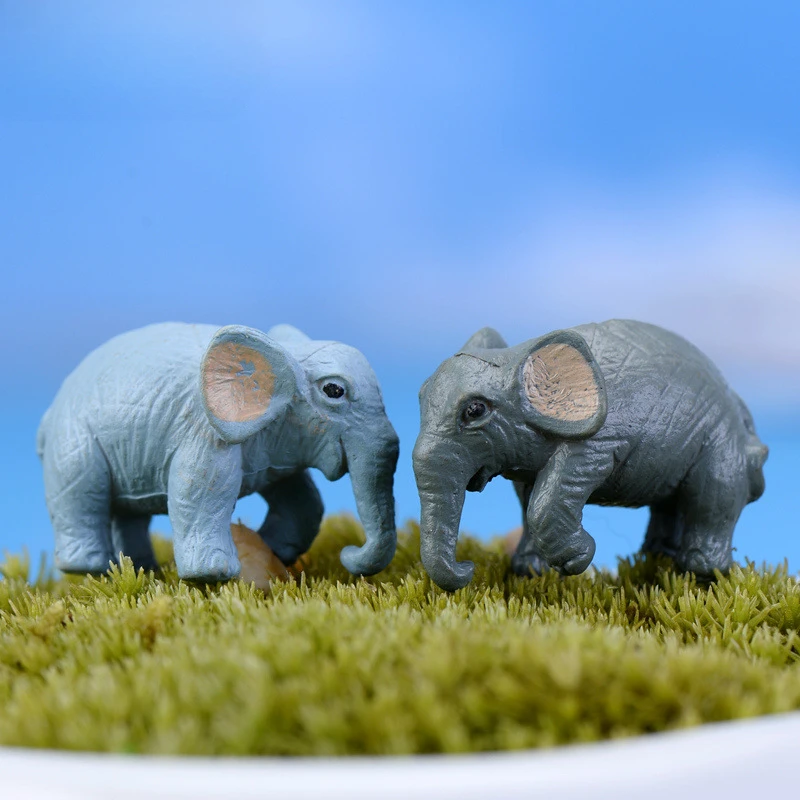 

2.5cm Resin Crafts Artificial Elephant Gnomes Moss Resin Crafts Figurines Home Garden Decoration Fairy Garden Miniatures