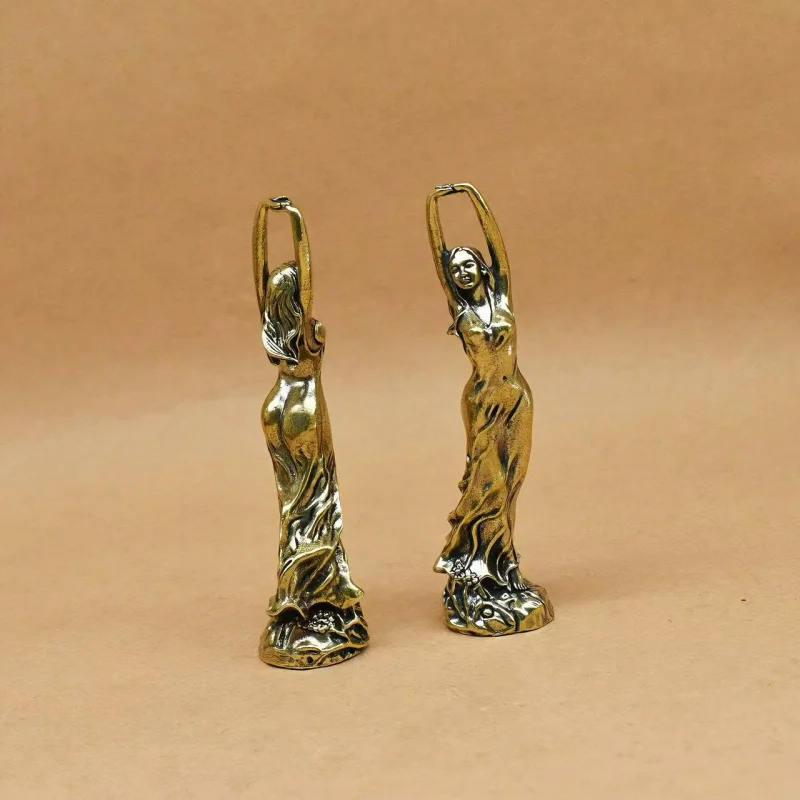 New model of elegant brass female sculpture handicraft art piece for tabletop decoration