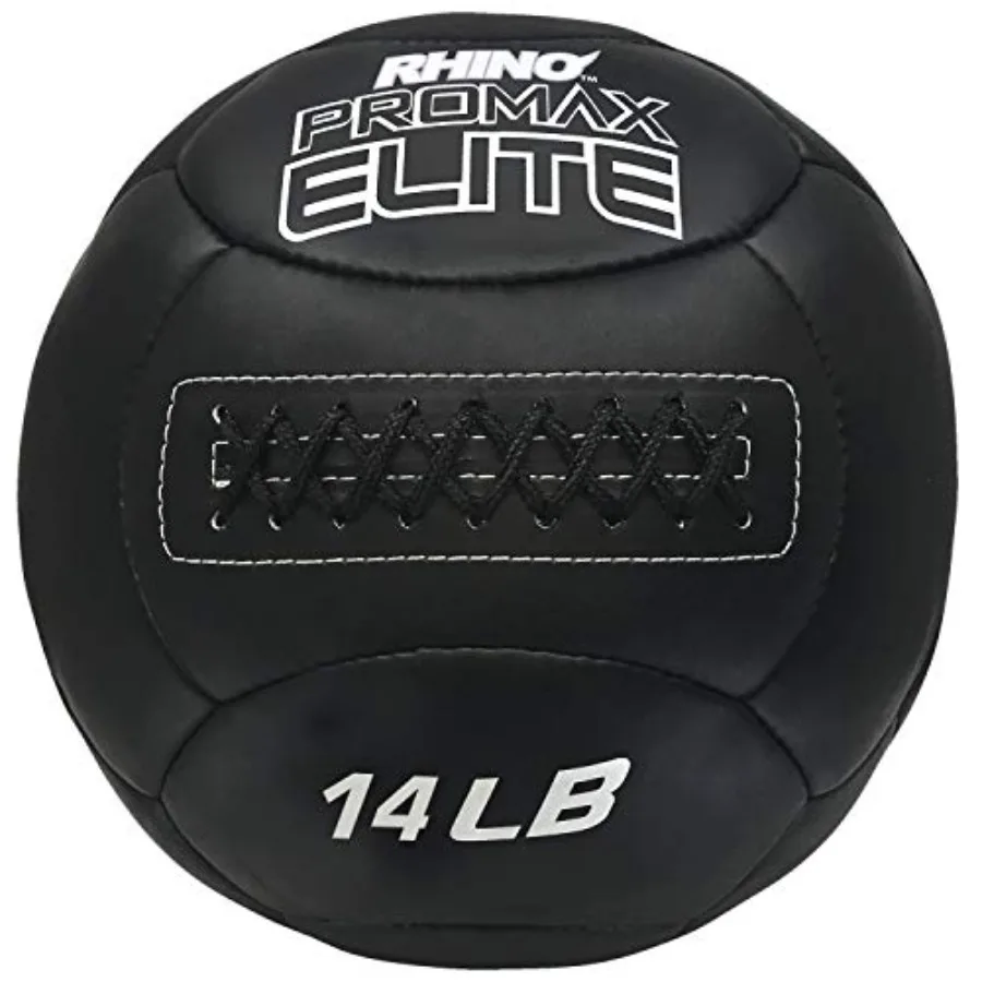 Rhino ProMax Elite Slam Ball for functional training rubber construction black with neon yellow accents ultra-durable textured