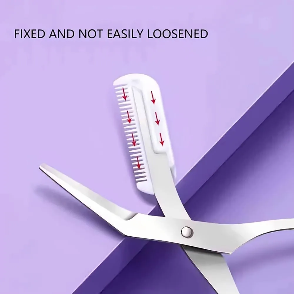 眉毛トリマーメイクアップツールステンレス鋼眉毛はさみコーム付き脱毛完璧な眉毛整形美容メイクアップツール