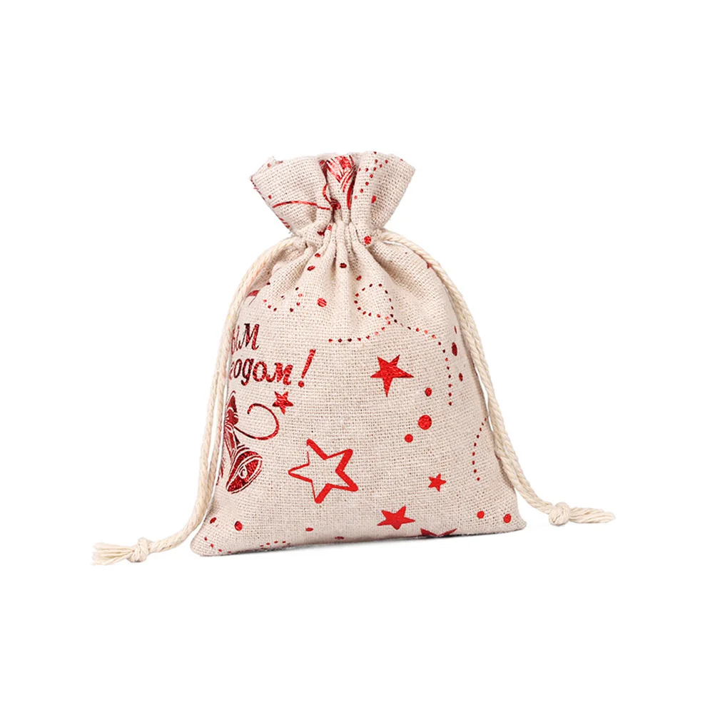 

10 Pcs Gift Storage Bag Red Christmas Favor Bags Goody Party Large Present Festival Drawstring Holiday Treat