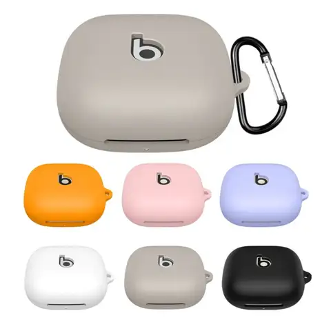 For Powerbeats Pro 2 Silicone Earphone Case with Hook Shockproof Headphone Protective Cover Anti-scratch Anti-drop Headset Shell