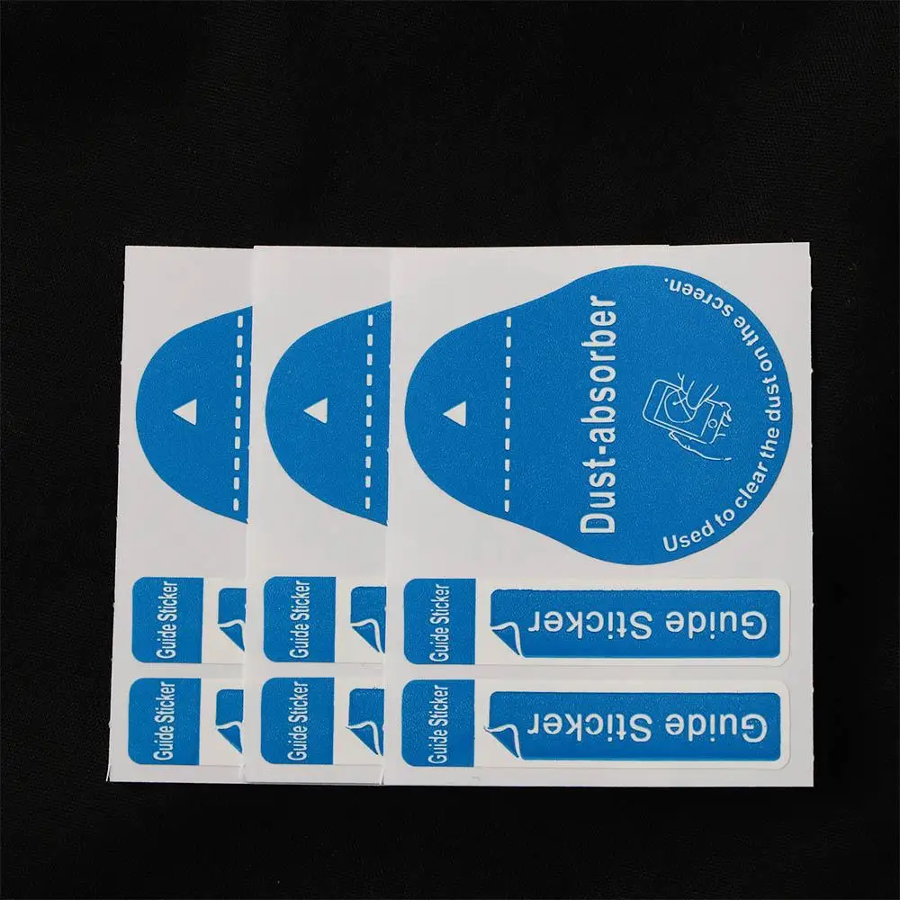 Guide Sticker Tempered Glass Dust-absorber Dust Papers Dust Removal Sticker Cell Phone Dust Absorber Screen Cleaning Tool