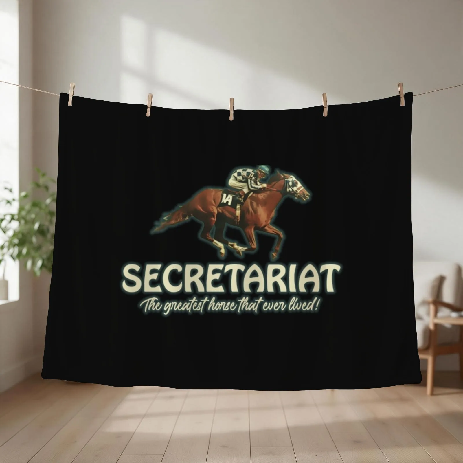 Secretariat Throw Blanket couch cozy soft plush fuzzy picnic outdoor blanket