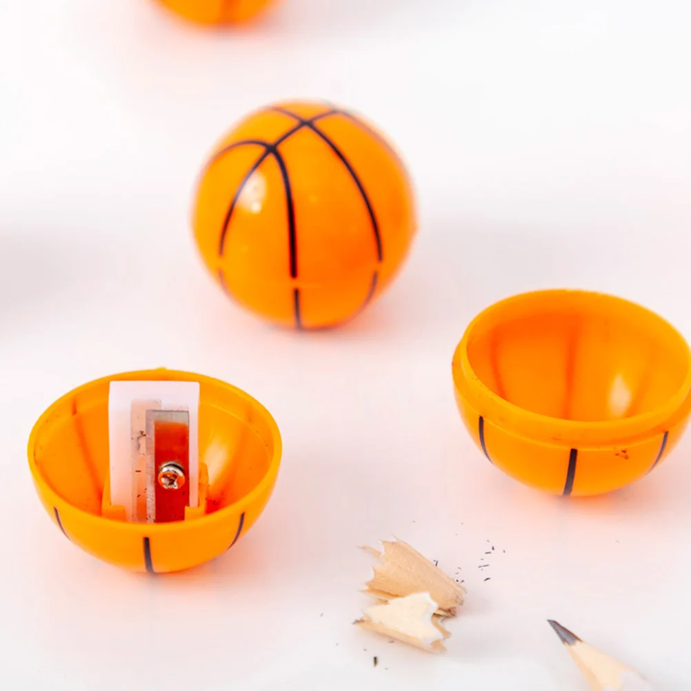 16 Pcs Basketball Pencils Sharpener Small Metal Sharpening Tool Bulk Child Colored