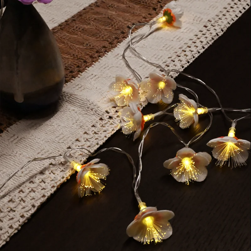 Fiber Optic Flower Light String, Christmas,  Holiday Decoration, Party, Birthday, Lawn, Wedding, Home, Bedroom D