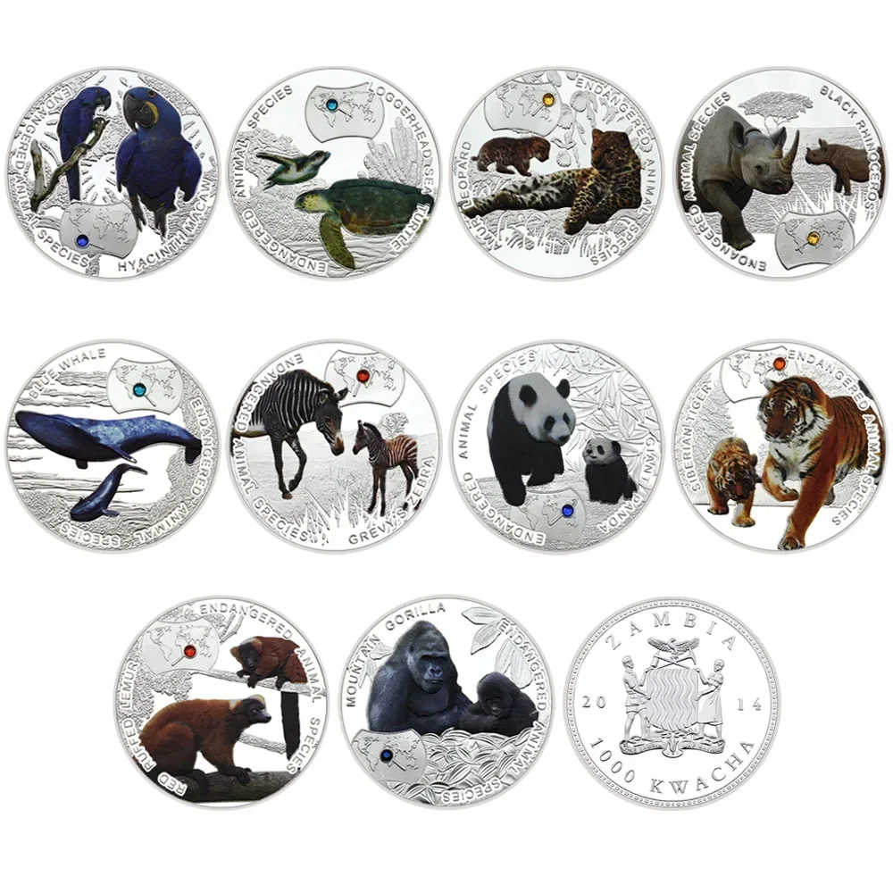 Silver coin commemorative coin for endangered and protected rare animals in the world