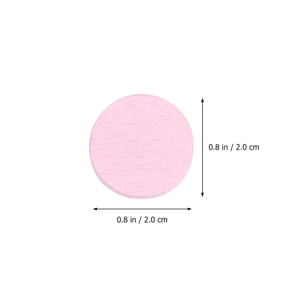

200 Pcs Wooden Disc Learning Tool Educational Colored Counters Two for Math Set Colorful Mixed