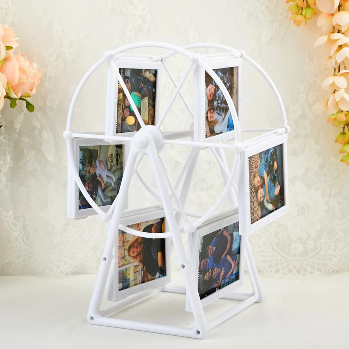 

Customized Ferris wheel photo frame, self installed, 6-24 5-inch photos on both sides, birthday, Valentine's Day, Christmas gift