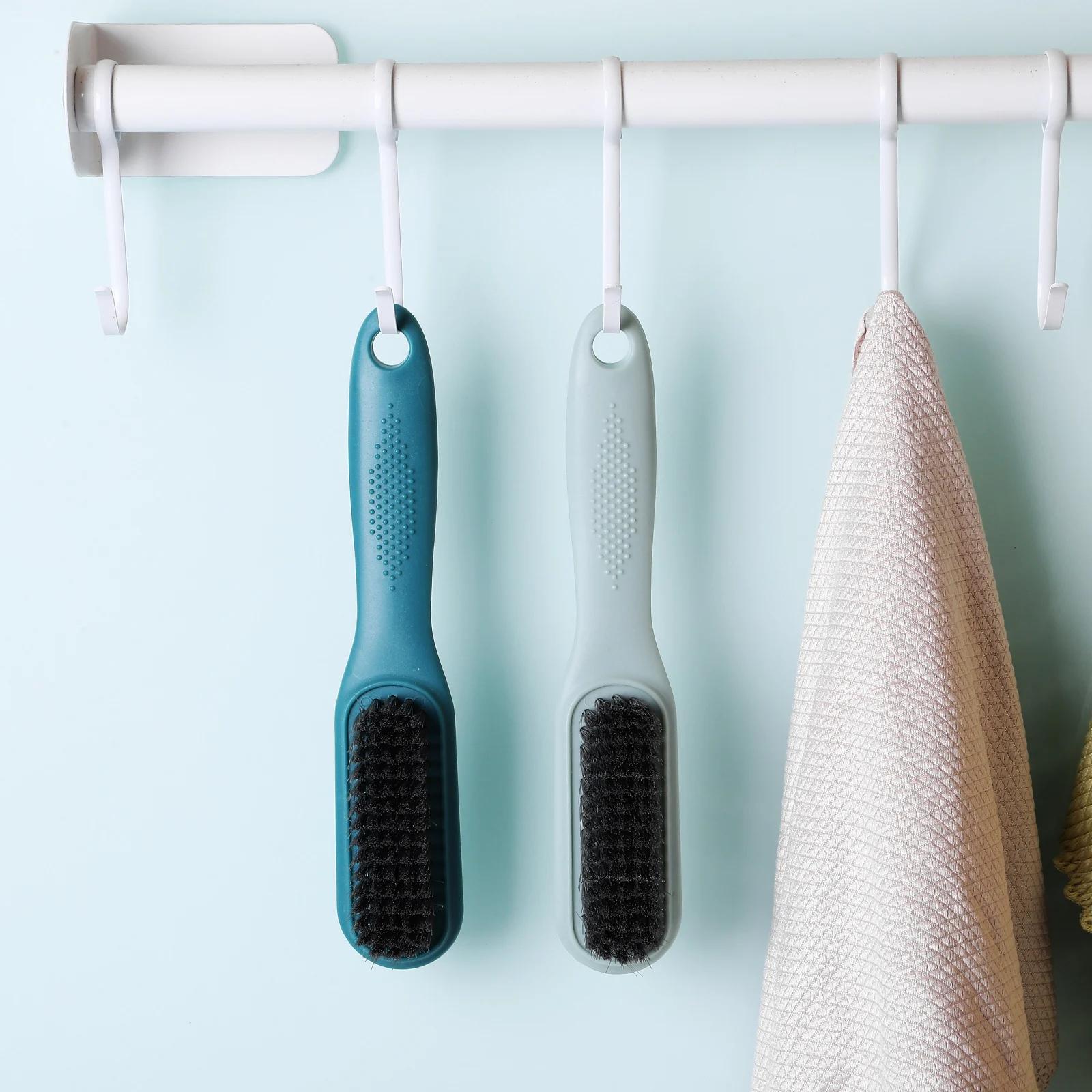 

2 pcs Plastic Shoe Brush Long Handle Scrubbing Clothes Boots Dense Bristles Stain Removal Tool Boot Scraper Outdoor Daily