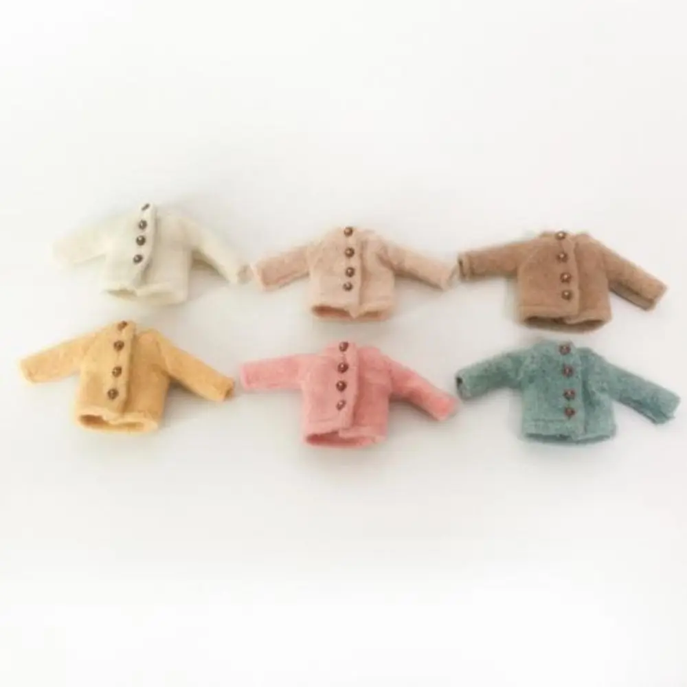 

Handmade Doll Knitted Sweater Cardigans Multicolored Casual Dolls Accessories Tops Mini Doll Dress Clothes