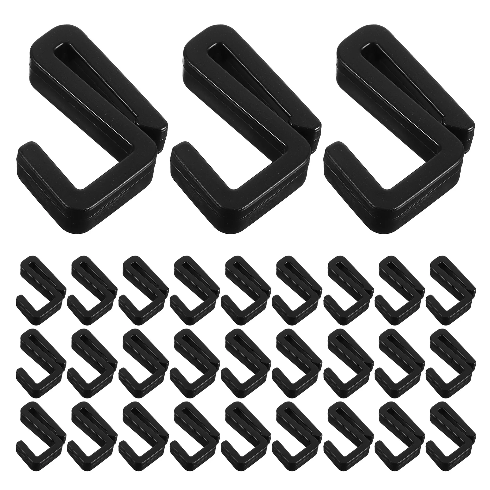 

100Pcs Plastic S Hooks Heavy Duty Flat Hanging Hooks Nail-Free Storage for Kitchen Bathroom Closet Organization Small Versatile