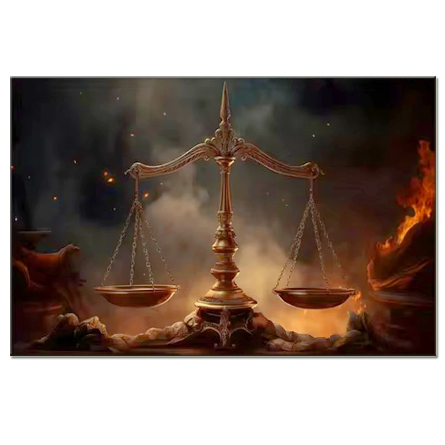 Diamond painting Lady Justice mosaic Judge Justitia Goddess Blindfolded Holding Sword full diamond embroidery Law Court Lawyer