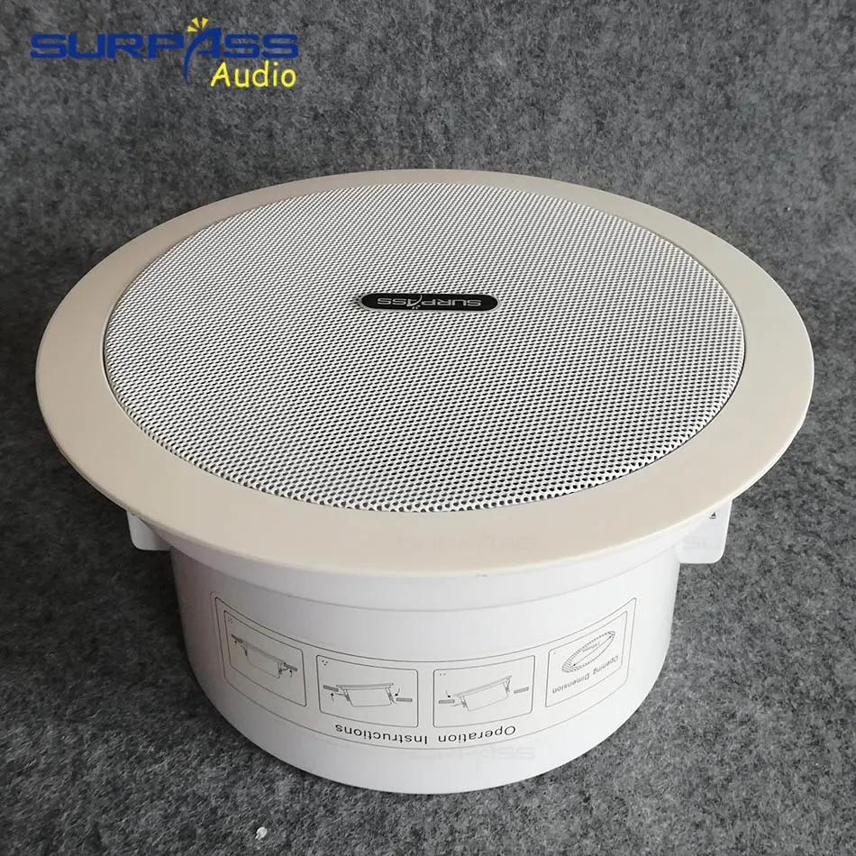 Pa sistema de cobertura traseira teto alto-falante chifre 4.5 polegada 6w no teto alto-falante para música de fundo de teatro em casa com boa qualidade