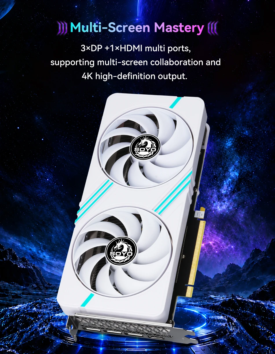 SOYO Gaming-Grafikkarten GeForce RTX 3070 8GB GDDR6 256 Bit GPU Videokarte RTX3070 – Detail 4