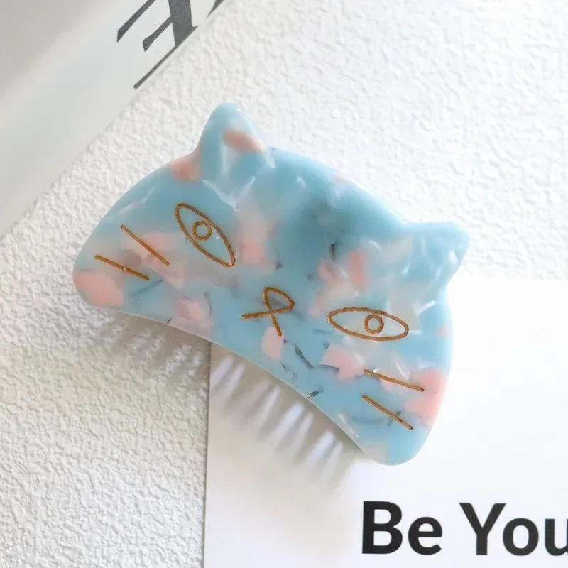 Cute Cartoon Cat Hair Clip Acetate Hairpin Big Animal Claw Clips for Women Hair Crab Clip Headwear Kawaii Hair Accessories