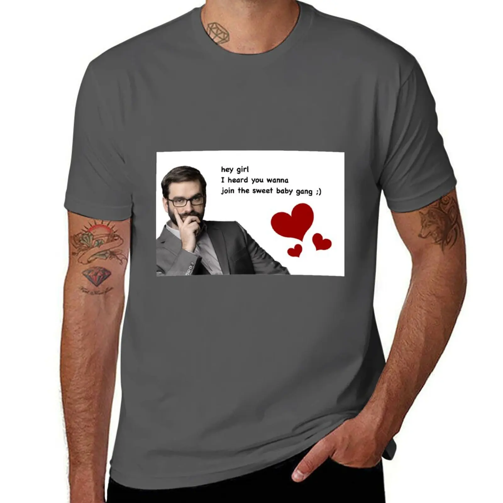 

Эй девушка милая детская банда Длинная футболка футболки для мужчин хлопковые забавные мужские футболки мужская футболка с рисунком тяжелая хлопковая футболка