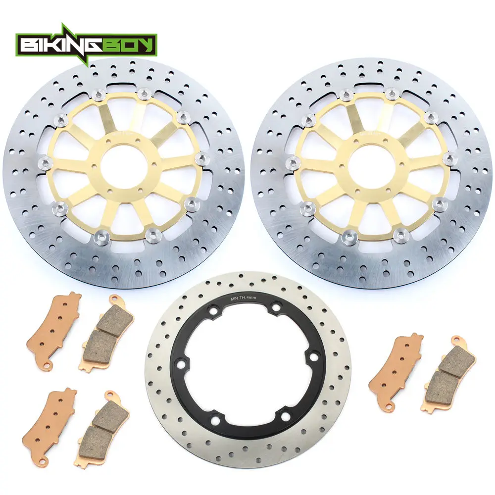 BIKINGBOY Bremsscheiben vorne und hinten, Bremsbeläge für CBR 1100 XX Super Blackbird 97 98 99 00 01 02 03 04 05 06 07 08 CBR1100XX – Detail 8