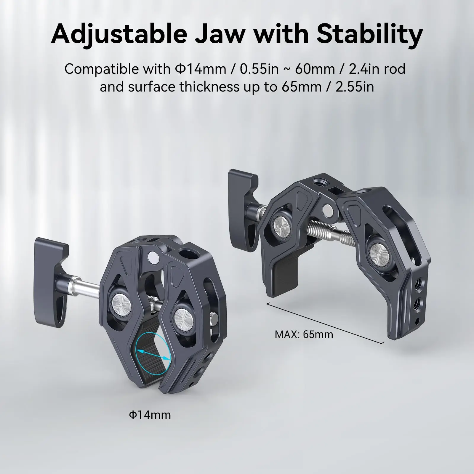 SmallRig Crab-Shaped Clamp Aluminum Alloy Load 3.5 kg Open Distance of 14mm - 65mm Compatible With Most Photographic Accessories