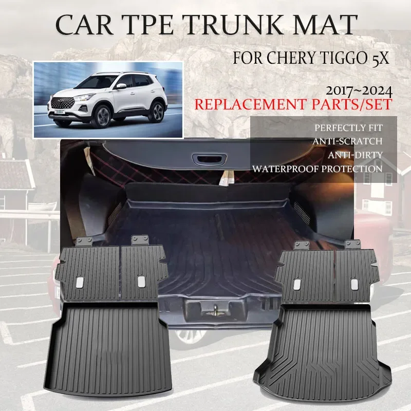 

Car Trunk Storage Pad For Chery Tiggo 5x 4 Pro 5x Pro EMC Wave 3 2017~2024 5seat Car Trunk Mat Boot Carpets Rug Auto Accessories