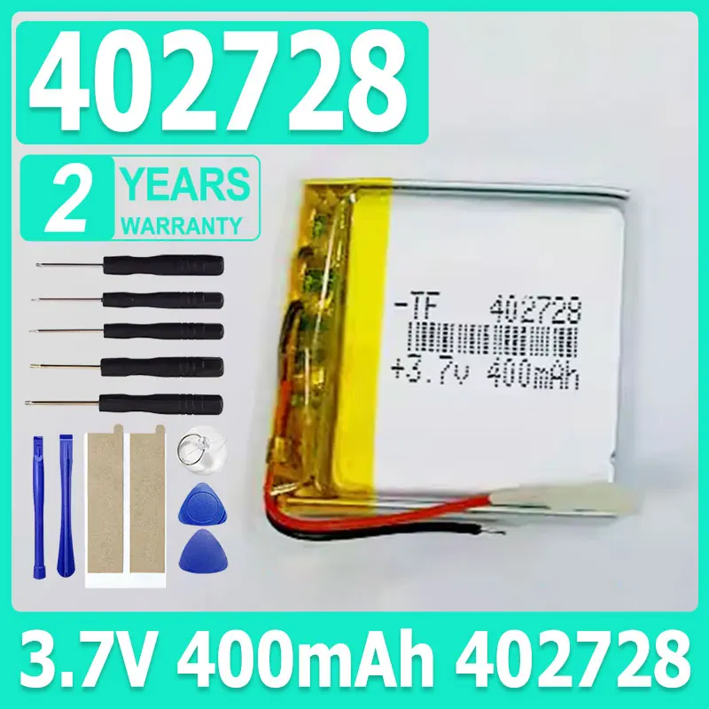 3.7V 400mAh 402728 Lithium Polymer Li-Po li ion Rechargeable Battery For MP3 MP4 MP5 GPS DVD tablet Bluetooth camera Lipo cell