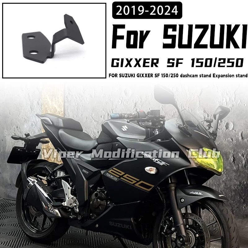 Soporte para cámara de salpicadero retroadaptado para SUZUKI GIXXER SF 150/250, soporte de expansión para espejo retrovisor 2019 2020 2021 2022 2023 2024