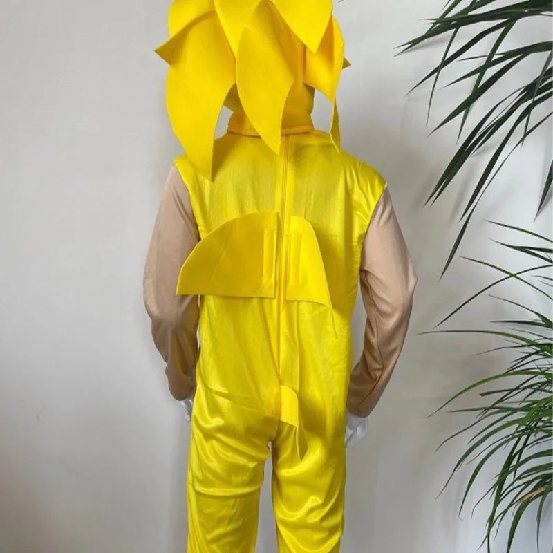 سونيكس الكرتون بذلة ارتداءها الاطفال تأثيري تمويه القنفذ تأثيري حلي أنيمي بنين بنات قفازات بيضاء هدية الهالوين