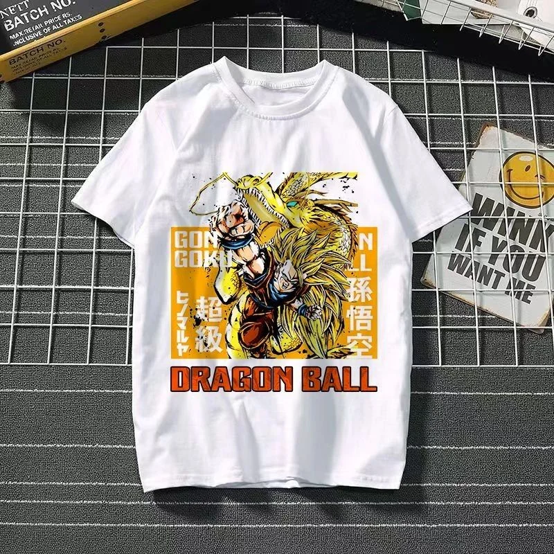 

Dragon Ball Comics Co Branded Printed T-shirt 2026 Summer New Loose Retro Casual Japanese Harajuku Neutral T-shirt Top Y2K.