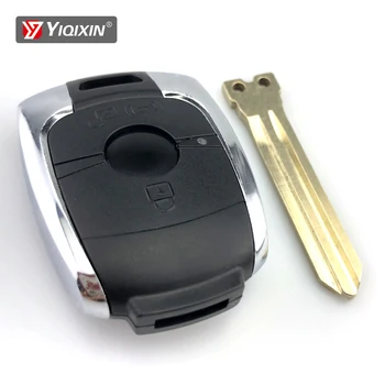 YIQIXIN-غطاء قذيفة مفتاح السيارة عن بعد ، جراب لسانج يونج كوراندو ، كيرون ، أكتيون ، ريكستون ، غلاف فوب أوتوماتيكي ، زرين بشفرة غير مقطوعة