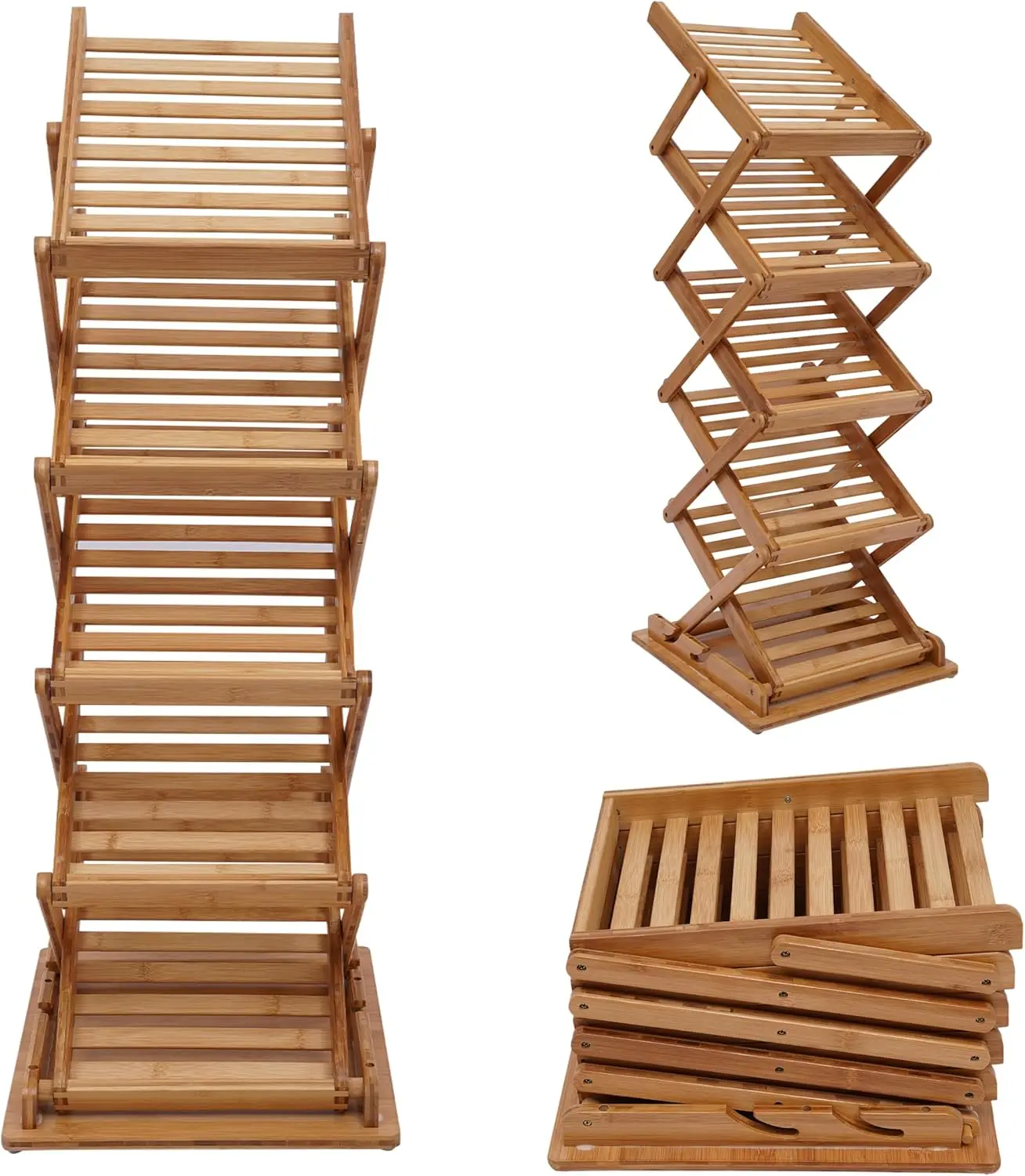 

5-Tier Bookshelf Foldable Magazine Holder Rack Brochure Display Stand Catalog Holder