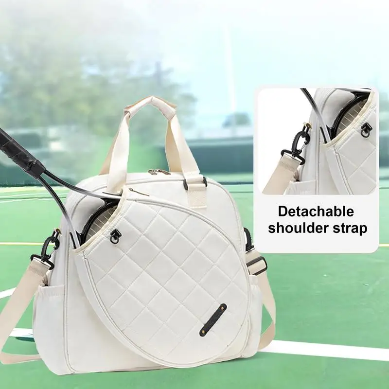 Tennis Racket Tas Waterdichte Tennis Crossbody Tas Multifunctionele Volwassen Tennistas Met Verstelbare Riem Voor Outdoor Fitness